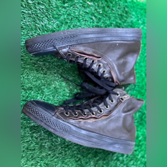 Men's‎ Unisex High-Top Leather Sneakers Size M-7 W-9 - Picture 7 of 8
